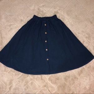 Midi A-Line Skirt